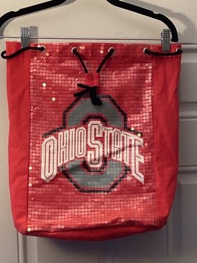Ohio State Sequin drawstring Backpack Purse Tote SMA Forever